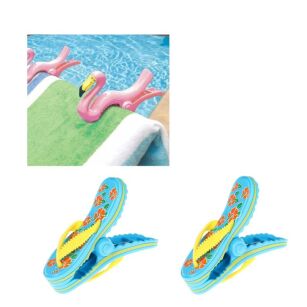 SPINACZE KLAMERKI KLIPSY DO RĘCZNIKÓW PLAŻOWYCH LEŻAKÓW KOCY OBRUSÓW 2 SZT KLAPKI