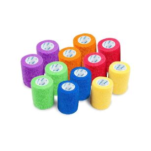 SZEROKI BANDAŻ ELASTYCZNY SAMOPRZYLEPNY KOHEZYJNY OPATRUNKOWY OPASKA OPATRUNEK STOKMED WZORKI DLA DZIECI 5CM X 4,5M 1 SZTUKA