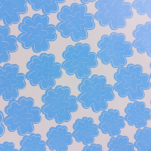 NAKLEJKI ŚCIENNE KWIATY I MOTYLE SAMOPRZYLEPNE DEKORACJE NA MEBLE I ŚCIANY ARKUSZ 60SZT  BŁĘKITNY - 3