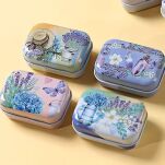 LAWENDA METALOWE ŚLICZNE PUDEŁKO OZDOBNE NA DROBIAZGI BIŻUTERIĘ AKCESORIA BIBELOTY DO TOREBKI SZUFLADY - 2