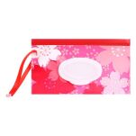 RÓŻOWE KWIATY PUDEŁKO POJEMNIK SASZETKA NA CHUSTECZKI NAWILŻANE NAWILŻAJĄCE MOKRE PODRĘCZNE ETUI WIELORAZOWE - 2