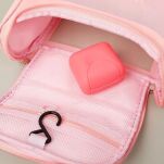 MAŁA RÓŻOWA POJEMNIK NA MYDŁO SZAMPON W KOSTCE MYDELNICZKA TURYSTYCZNA PODRÓŻNA - 2