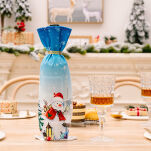 BAŁWAN POKROWIEC NA BUTELKĘ KOSZULKA OSŁONKA OSŁONKA OPAKOWANIE ŚWIĄTECZNE NA WINO WOREK NA PREZENT - 2