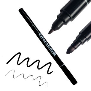 MARKER WODOODPORNY PISAK DWUSTRONNY DO PŁYT CD OPASEK IDENTYFIKACYJNYCH NAKLEJEK NA SŁOIKI PRZETWORY