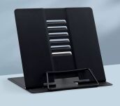 CZARNY METALOWY STOJAK UCHWYT NA KSIĄŻKĘ DO CZYTANIA PODPÓRKA PODSTAWKA REGULOWANA POD KSIĄŻKI TABLET - 5