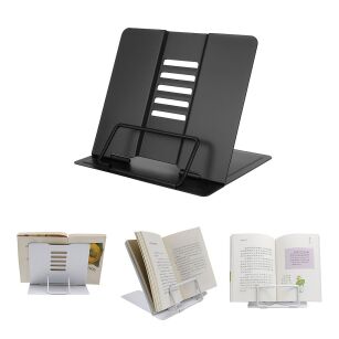 CZARNY METALOWY STOJAK UCHWYT NA KSIĄŻKĘ DO CZYTANIA PODPÓRKA PODSTAWKA REGULOWANA POD KSIĄŻKI TABLET