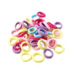 GUMKI GUMECZKI FROTKI KOLOROWE OZDOBY DO WŁOSÓW ELASTYCZNE ZESTAW GUMEK DLA DZIEWCZYNKI MIX 50SZT - 2