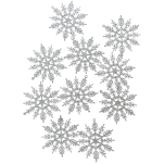 BOMBKI NA CHOINKĘ OZDOBA CHOINKOWA NA BOŻE NARODZENIE ŚWIĘTA ZAWIESZKI PŁATKI ŚNIEGU ŚNIEŻYNKI 10SZT NR2 - 3