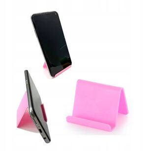 RÓŻOWA PODSTAWKA STOJAK POD TELEFON NA SMARTFON NA BIURKO BLAT UNIWERSALNY UCHWYT DO TELEFONU