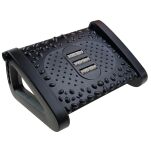 PODNÓŻEK POD BIURKO BIUROWY REGULOWANY ERGONOMICZNY PODSTAWA POD STOPY NOGI Z MASAŻEM CZARNY SIMPLO - 2