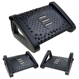 PODNÓŻEK POD BIURKO BIUROWY REGULOWANY ERGONOMICZNY PODSTAWA POD STOPY NOGI Z MASAŻEM CZARNY SIMPLO