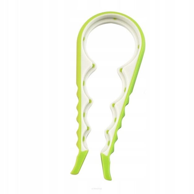 ZIELONY OTWIERACZ DO SŁOIKÓW WEKÓW ZAKRĘTEK NAKRĘTEK BUTELEK UNIWERSALNY WIELOFUNKCYJNY 4W1 RĘCZNY