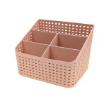 RÓŻOWY ORGANIZER NA KOSMETYKI NA BIURKO Z PRZEGRÓDKAMI PRZYBORNIK POJEMNIK - 2