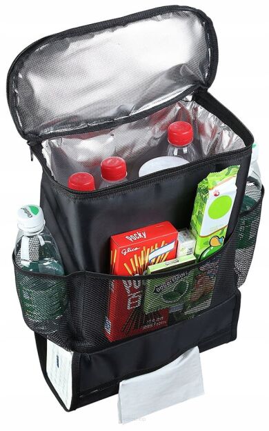 ORGANIZER NA FOTEL SAMOCHODOWY OPARCIE SIEDZENIE Z KIESZENIAMI I IZOLACJĄ