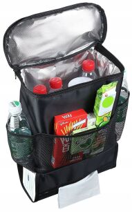 ORGANIZER NA FOTEL SAMOCHODOWY OPARCIE SIEDZENIE Z KIESZENIAMI I IZOLACJĄ