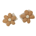 BRĄZOWY KWIATEK UPINACZ UCHWYT DO ZASŁON ZAPIĘCIE DEKORACJA OKIENNA 3D POKÓJ DZIECIĘCY 2szt - 2