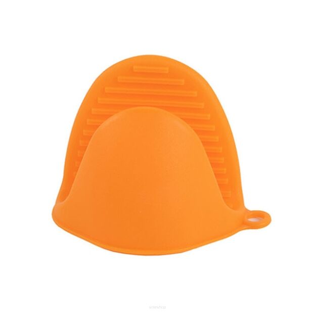 POMARAŃCZOWA RĘKAWICA ŁAPKA KUCHENNA SILIKONOWA NA RĘKĘ OCHRONNA ŻAROODPORNA DO GORĄCYCH NACZYŃ 2SZT