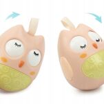 WAŃKA WSTAŃKA ZABAWKA SENSORYCZNA DLA NIEMOWLĄT KOLOROWA DZWONIĄCA KIWAJKA BAŃKA SOWA SÓWKA RÓŻOWA - 3