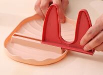 PODSTAWKA KUCHENNA OCIEKACZ POD ŁYŻKI I POKRYWKI ORGANIZER NA BLAT 6 MIEJSC MORSKA ZIELEŃ Z POMARAŃCZEM - 5