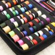 ZESTAW DO SZYCIA MINI ZESTAW KRAWIECKI PODRÓŻNY W CZARNYM ETUI 40 KOLORÓW NICI IGŁY NOŻYCZKI AKCESORIA - 2