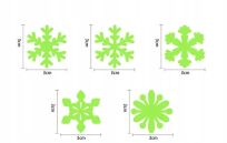 SELEDYNOWE NAKLEJKI SAMOPRZYLEPNE ŚWIECĄCE FLUORESCENCYJNE PŁATKI ŚNIEGU ŚNIEŻYNKI OZDOBY ŚWIĄTECZNE - 4