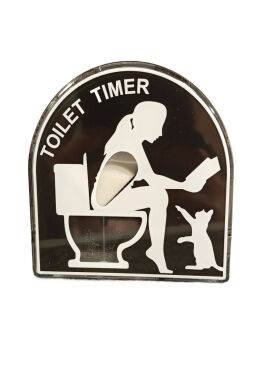 KOBIETA KLEPSYDRA TOALETOWA CZASOMIERZ TIMER MINUTNIK DO TOALETY ŁAZIENKI ŚMIESZNY GADŻET PREZENT