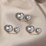SZARA BROSZKA PRZYPINKA OZDOBNA DAMSKA OZDOBA DO BLUZKI UBRAŃ KARDIGANU SWETRA PEREŁKI ZESTAW 3 SZT - 2