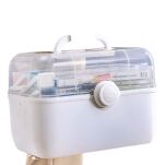 DUŻY POJEMNIK KASETKA PUDEŁKO ORGANIZER ROZKŁADANY NA LEKI TABLETKI APTECZKA DOMOWA NA LEKARSTWA M - 2