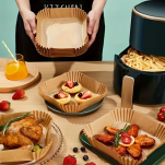 WKŁAD PAPIEROWY DO AIR FRYER KWADRATOWY PAPIER DO PIECZENIA 20CM 100szt - 2