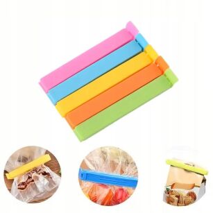 KLIPSY SPINACZE KLAMERKI ZAPINKI DO ZAMYKANIA TOREBEK WORECZKÓW OPAKOWAŃ ŻYWNOŚCI PRZYPRAW ZIÓŁ 5SZT