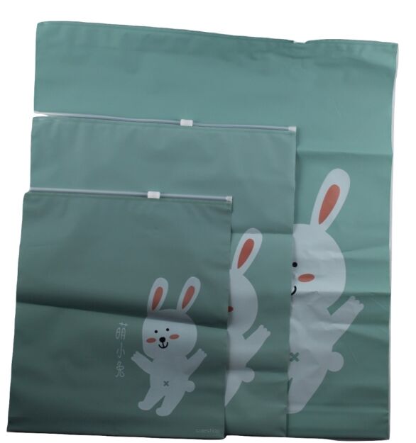 ZIELONE WORKI NA UBRANIA PODRÓŻNE ORGANIZERY DO TORBY WALIZKI KOSMETYCZKA BASEN PLAŻA 3SZT