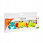 AKUKU GRZECHOTKA ZABAWKA DLA NIEMOWLĄT ZAWIESZANA DO WÓZKA ŁÓŻECZKA WIELOKOLOROWA WESOŁE ŻABKI - 3