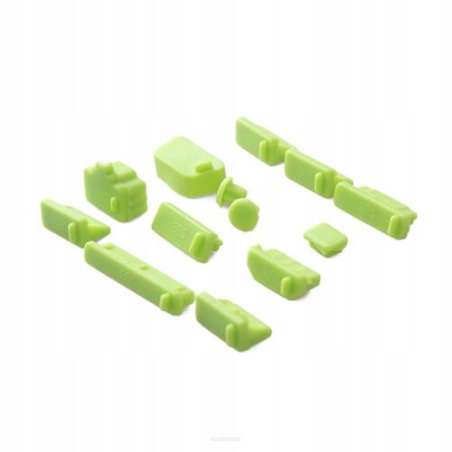 ZIELONE ZAŚLEPKI ZATYCZKI OCHRONNE ZAŚLEPKA GNIAZD GNIAZDEK PORTÓW USB HDMI AUDIO LAPTOPA NOTEBOOK