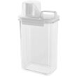 ZAMYKANY POJEMNIK ORGANIZER ŁAZIENKOWY PUDEŁKO NA PROSZEK DO PRANIA PŁYN DO PŁUKANIA NA DETERGENTY KAPSUŁKI Z MIARKĄ DOZOWNIKIEM 2300ml 2,3L - 2