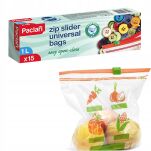 PACLAN WORECZKI UNIWERSALNE Z SUWAKIEM ZIP ZAMYKANE DO PRZECHOWYWANIA MROŻENIA NA KANAPKI 1L 15SZT - 4
