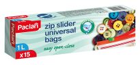 PACLAN WORECZKI UNIWERSALNE Z SUWAKIEM ZIP ZAMYKANE DO PRZECHOWYWANIA MROŻENIA NA KANAPKI 1L 15SZT - 2