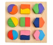 DREWNIANA UKŁADANKA SORTER ZABAWKA MONTESSORI FIGURY GEOMETRYCZNE KLOCKI - 5