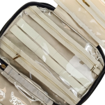 CZARNA KOSMETYCZKA ROZKŁADANA ORGANIZER NA KOSMETYKI DUŻA DAMSKA PODRÓŻNA DO SAMOLOTU WISZĄCA Z HACZYKIEM - 7