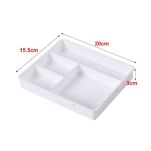 BIAŁY ORGANIZER BIURKO WKŁAD POJEMNIK PRZEGRÓDKI DO SZUFLADY SZUFLAD Z PRZEGRÓDKAMI NA KREDKI - 4