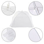 MOSKITIERA DO OCHRONY ŻYWNOŚCI BIAŁA ROZKŁADANA OSŁONA NA JEDZENIE STÓŁ GRILL PIKNIK PRZECIW OWADOM - 4