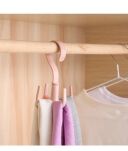 BEŻOWY WIESZAK DO SZAFY NA APASZKI PASKI TOREBKI ORGANIZER HACZYK OBROTOWY SIMPLO - 2