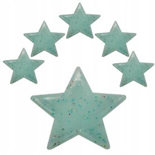 NAKLEJKI NA ŚCIANĘ MEBLE GWIAZDKI FLUORESCENCYJNE FOSFORYZUJĄCE ŚWIECĄCE GWIAZDY BŁĘKITNE 100 SZT