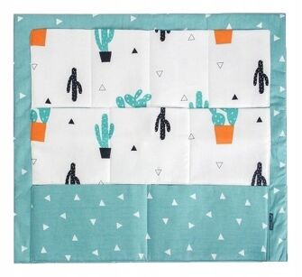 MIĘTOWY W KAKTUSY ORGANIZER NA ŁÓŻECZKO WISZĄCY PRZYBORNIK NA PIELUCHY DO ŁÓŻECZKA Z 9 KIESZENIAMI USZTYWNIONY