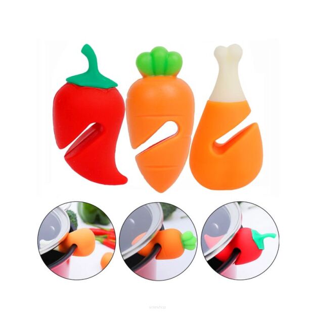 NAKŁADKI NA GARNEK GARNKI SILIKONOWE PODKŁADKI PODSTAWKI POD POKRYWKĘ DO GOTOWANIA ZESTAW 3SZT