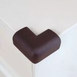 CIEMNOBRĄZOWE ZABEZPIECZENIE OSŁONKI PIANKOWE NAROŻNIKÓW ROGÓW MEBLI STOŁU OSŁONA NA NAROŻNIKI KANTY 4SZT 12MM - 5