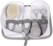 AKUKU DUŻY ZESTAW PIELĘGNACYJNY DLA NIEMOWLĄT W ETUI SZARY 6 ELEMENTÓW - 4