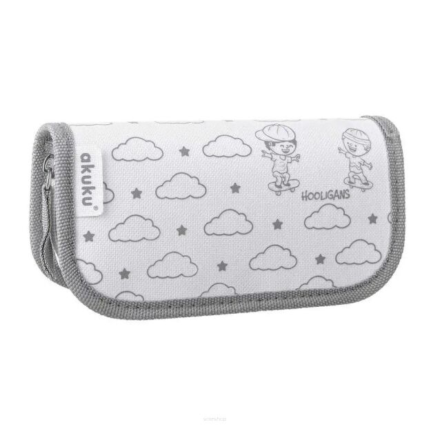 AKUKU DUŻY ZESTAW PIELĘGNACYJNY DLA NIEMOWLĄT W ETUI SZARY 6 ELEMENTÓW