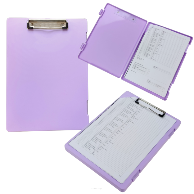 PODKŁADKA CLIPBOARD DESKA Z KLIPSEM DO PISANIA TECZKA ZAMYKANA ORGANIZER NA DOKUMENTY A4