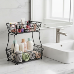 KOSZ NA OWOCE WARZYWA PIĘTROWY KOSZYK METALOWY DUŻY CZARNY ORGANIZER - 3