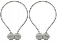 KLAMRY OZDOBNE SPINKI UPIĘCIA DO ZASŁON FIRAN NA MOCNY MAGNES MAGNETYCZNE 2SZT SZARE - 12